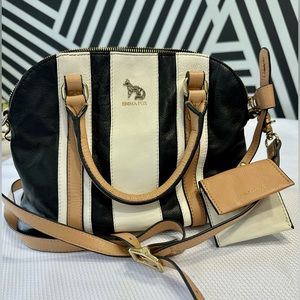 Emma Fox Leather Bag. B&W